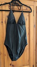 Ladies swimming costume One-piece Black Size 10 Debenhams swimwear bathing suit 