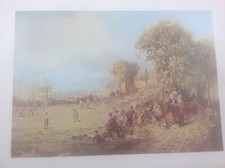 Cricket Print Hambledon Village Cricket John Ritchie Painting ChromoLithograph