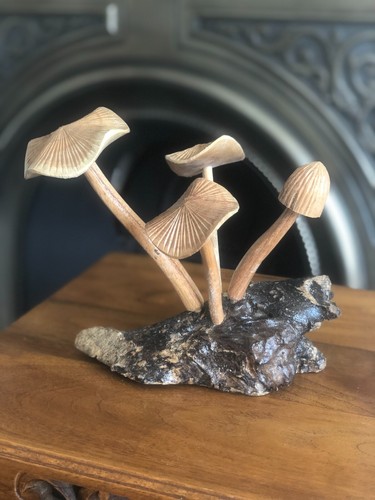 Mushroom wooden carving wood - mushroom,