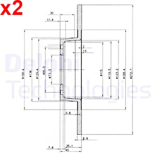 Brake disc delphi - fits, mg