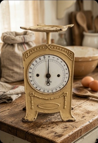 Vintage 1920s cream enamel - vintage,