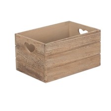 Small Oak Effect Heart Cut