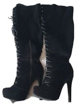 Womens Sexy Knee High Kinky Fetish Stiletto Heel Full Side Zip Boots Size 3-12