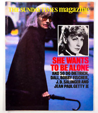 Greta Garbo CINDY CRAWFORD Roald Dahl SUNDAY TIMES July 1986 Walter John Huston