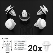 20 x Door Card Trim Push Clips