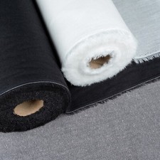 BULK 100% Cotton 25m Roll Woven Iron-On Fusible Interfacing White Black