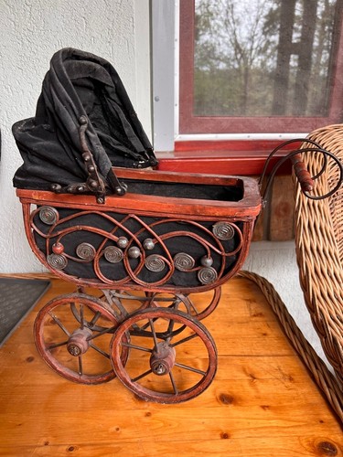 Antique vintage stroller with - antique,