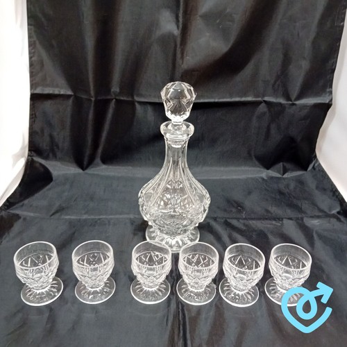 Vintage cut crystal decanter - cut,