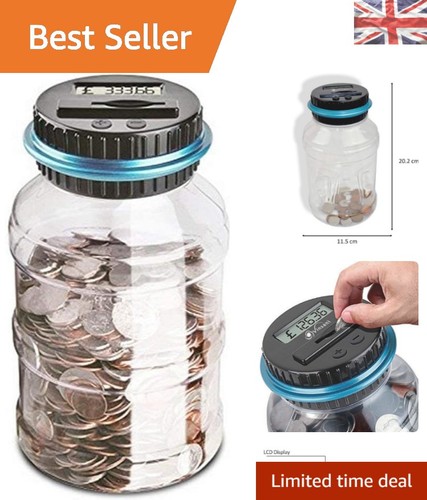 Transparent digital money jar - money,