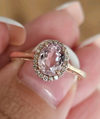 9ct rose gold morganite - 🌸, &