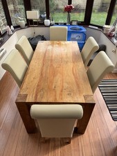 Solid mango wood dining table