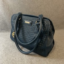 Teal Woven Satchel Handbag for