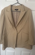 Beige Pin Stripe Suit Jacket
