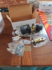 Door Knob Set, Door Knob Lock for Wooden Doors - Opened / Unused Black 