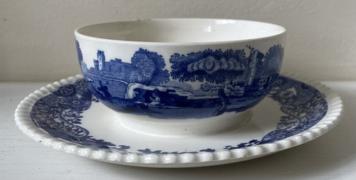 Antique spode china - antique, blue