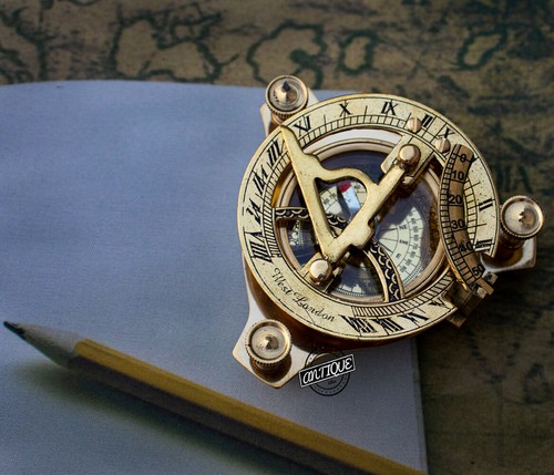 Vintage maritime solid sundial - maritime,