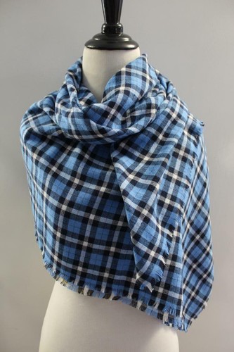 Blue white plaid - blue,