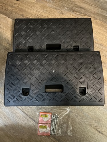 Rubber car curb ramps - rubber,