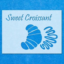 Sweet Croisant Food Kitchen Stencil: Mylar Airbrush Wall Art Painting Crafts