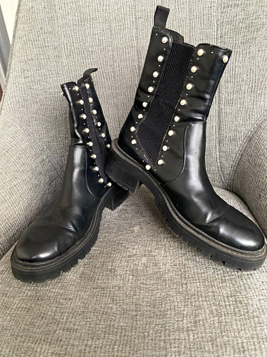 Womens zara black - black, leather