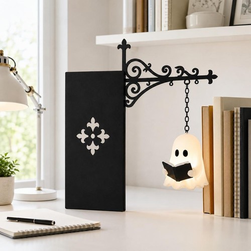 Library lantern bookshelf - library,