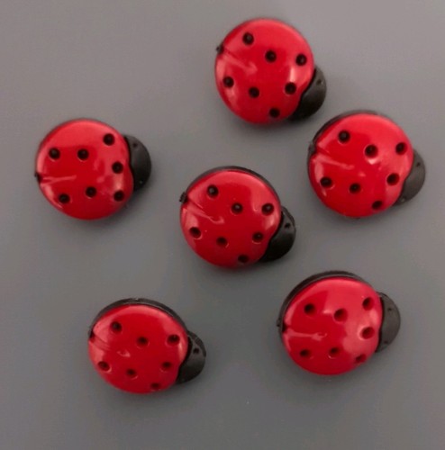 Ladybird buttons 6cm x - ladybird,