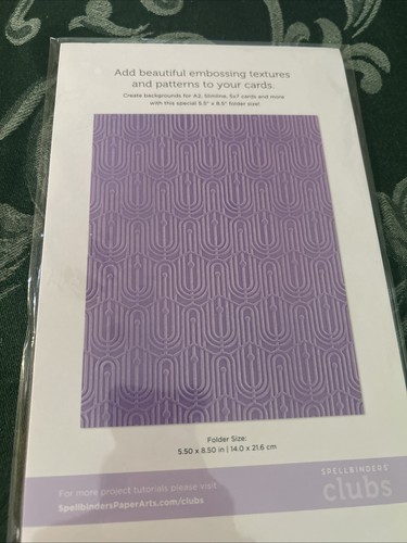 Spellbinders embossing folder - embossing,