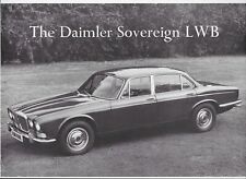 1973 Daimler Sovereign LWB leaflet: long wheel base Series 1 Jaguar XJ6-type car