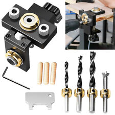 Doweling Jig Pocket Hole Jig Black Kit Wood Vertical Drilling Detachable Locator