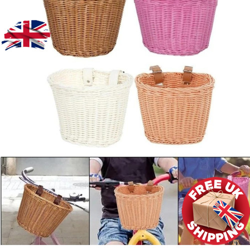 Handwoven rattan bike basket - rattan,