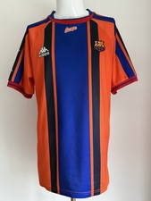 FC Barcelona Kappa Barca Retro 1997 Orange Blue Away Football Shirt Jersey XL