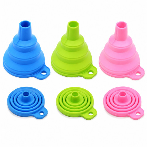 Collapsible silicone funnel - collapsible,