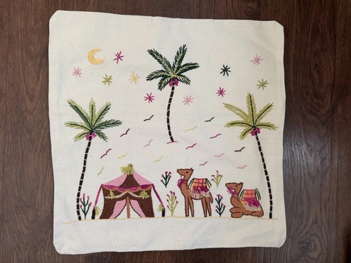 Embroidered cushion cover