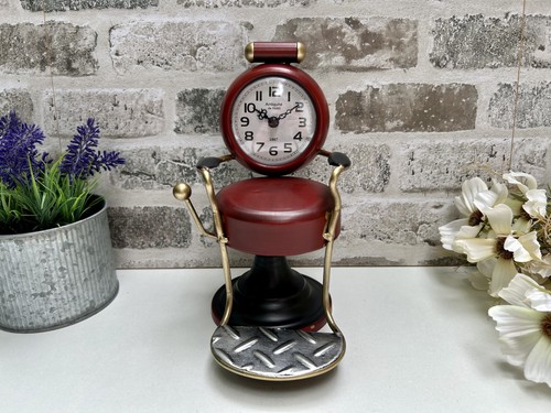 Barbers chair red black - chair, &