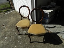 pair of balloon back dining chairs