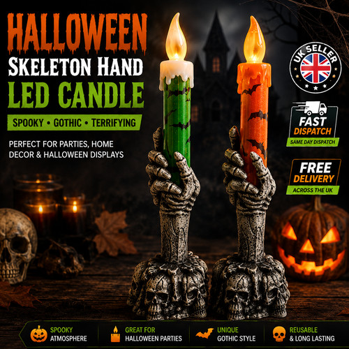 Halloween skeleton hand led - halloween,