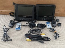 NEXTBASE SDV48-AC TWIN 7" IN-CAR Portable DVD Players With Leads & Remotes