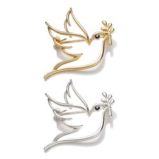 Elegant Branch Doves Brooch