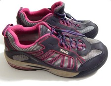 Teva Women's 5 Shoes Charge Trail Hiking Sneakers Gray Pink Mesh EUC Free Ship