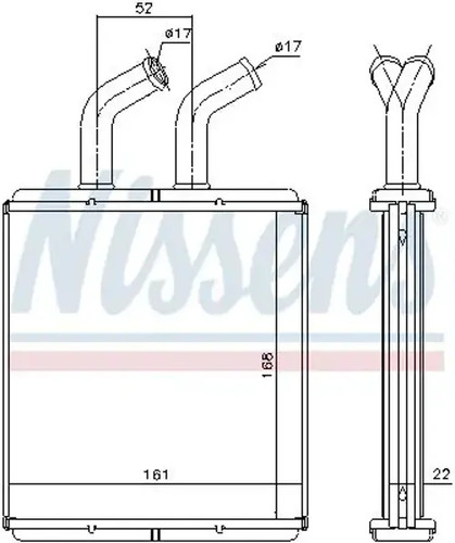 Heater core brazed - core,