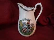 Antique Victorian Staffordshire Jug Cadiz Pattern JT Huddon 1859-85 17cm