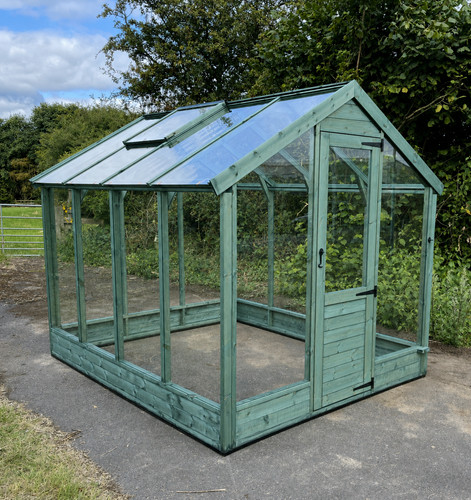 Timber greenhouse installed - timber, installed-