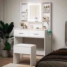 LED Dressing Table with Stool