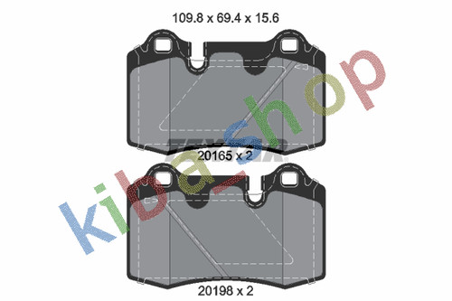 Brake pads set - set, rear