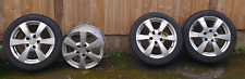x4 alloy PLATIN rims 17" & x3  winter car Tyres & lugs nuts locking screw 225/45