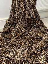 1 Meter Baby Leopard Print Faux Fur Velboa Fabric 60” Wide Velour