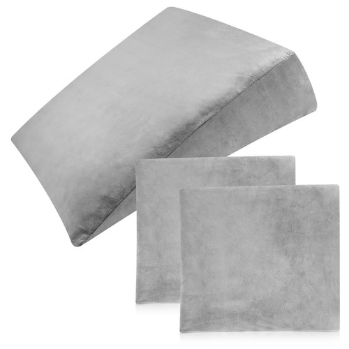 Gray bed wedge pillow covers - wedge,