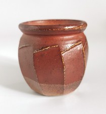 Richard Batterham Studio Pottery Stoneware Salt Glazed Cut Sided Jam Jar (B)