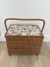 Vintage Wicker Sewing Box