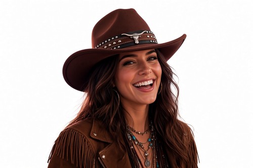 New brown cowboy cowgirl rodeo - cowgirl,